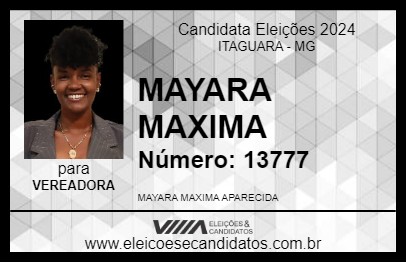 Candidato MAYARA MAXIMA 2024 - ITAGUARA - Eleições