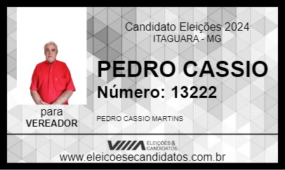 Candidato PEDRO CASSIO 2024 - ITAGUARA - Eleições