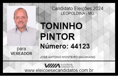 Candidato TONINHO PINTOR 2024 - LEOPOLDINA - Eleições