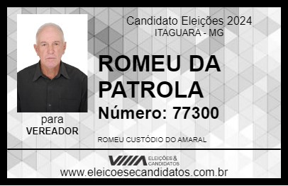 Candidato ROMEU DA PATROLA 2024 - ITAGUARA - Eleições