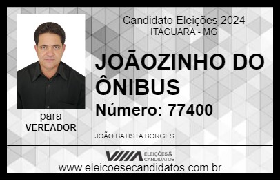 Candidato JOÃOZINHO DO ÔNIBUS 2024 - ITAGUARA - Eleições