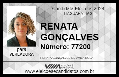 Candidato RENATA GONÇALVES 2024 - ITAGUARA - Eleições