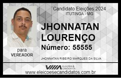 Candidato JHONNATAN LOURENÇO 2024 - ITUTINGA - Eleições