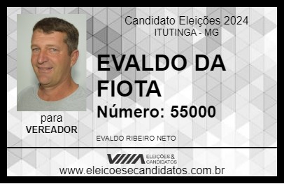 Candidato EVALDO DA FIOTA 2024 - ITUTINGA - Eleições