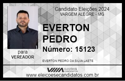 Candidato EVERTON PEDRO 2024 - VARGEM ALEGRE - Eleições