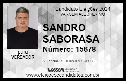 Candidato SANDRO SABOROSA 2024 - VARGEM ALEGRE - Eleições