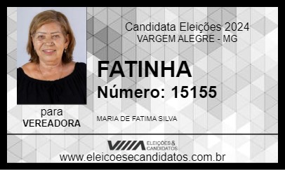 Candidato FATINHA 2024 - VARGEM ALEGRE - Eleições