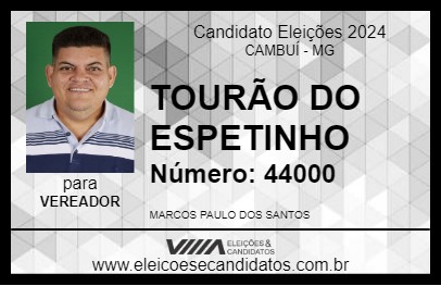 Candidato TOURÃO DO ESPETINHO 2024 - CAMBUÍ - Eleições