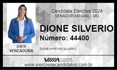 Candidato DIONE SILVERIO 2024 - SENADOR AMARAL - Eleições