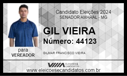 Candidato GIL VIEIRA 2024 - SENADOR AMARAL - Eleições