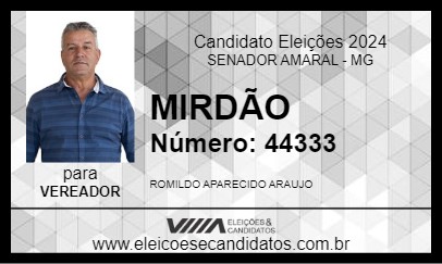 Candidato MIRDÃO 2024 - SENADOR AMARAL - Eleições