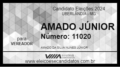 Candidato AMADO JÚNIOR 2024 - UBERLÂNDIA - Eleições