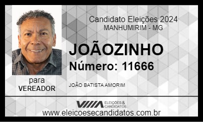 Candidato JOÃOZINHO 2024 - MANHUMIRIM - Eleições