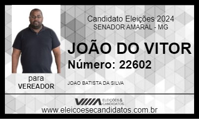 Candidato JOÃO DO VITOR 2024 - SENADOR AMARAL - Eleições