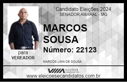 Candidato MARCOS SOUSA 2024 - SENADOR AMARAL - Eleições