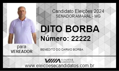 Candidato DITO BORBA 2024 - SENADOR AMARAL - Eleições