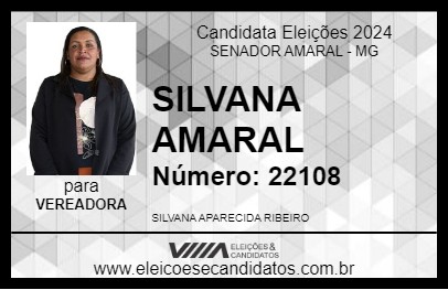 Candidato SILVANA AMARAL 2024 - SENADOR AMARAL - Eleições