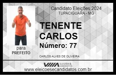 Candidato TENENTE CARLOS 2024 - TUPACIGUARA - Eleições