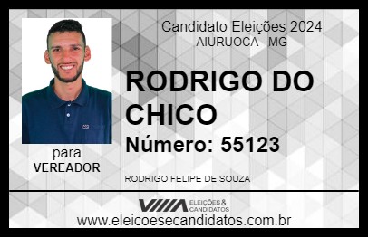 Candidato RODRIGO DO CHICO 2024 - AIURUOCA - Eleições