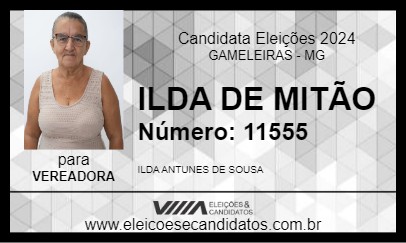 Candidato ILDA DE MITÃO 2024 - GAMELEIRAS - Eleições