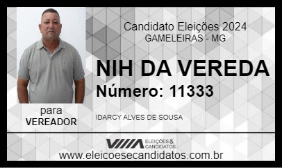 Candidato NIH DA VEREDA 2024 - GAMELEIRAS - Eleições