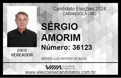 Candidato SÉRGIO AMORIM 2024 - CARANGOLA - Eleições