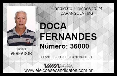 Candidato DOCA FERNANDES 2024 - CARANGOLA - Eleições