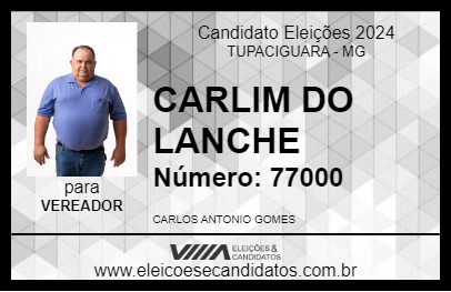 Candidato CARLIM DO LANCHE 2024 - TUPACIGUARA - Eleições