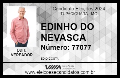 Candidato EDINHO DO NEVASCA 2024 - TUPACIGUARA - Eleições