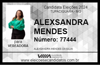 Candidato ALEXSANDRA MENDES 2024 - TUPACIGUARA - Eleições