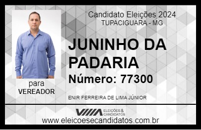 Candidato JUNINHO DA PADARIA 2024 - TUPACIGUARA - Eleições