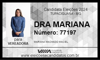 Candidato DRA MARIANA 2024 - TUPACIGUARA - Eleições