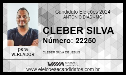 Candidato CLEBER SILVA 2024 - ANTÔNIO DIAS - Eleições