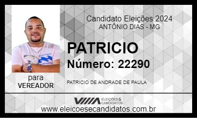 Candidato PATRICIO 2024 - ANTÔNIO DIAS - Eleições