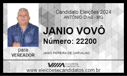 Candidato JANIO VOVÔ 2024 - ANTÔNIO DIAS - Eleições