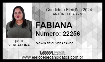 Candidato FABIANA 2024 - ANTÔNIO DIAS - Eleições