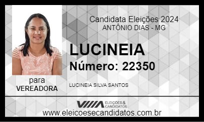 Candidato LUCINEIA 2024 - ANTÔNIO DIAS - Eleições