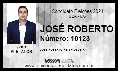 Candidato JOSÉ ROBERTO 2024 - UBÁ - Eleições