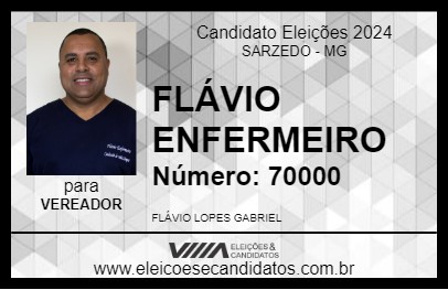 Candidato FLÁVIO ENFERMEIRO 2024 - SARZEDO - Eleições