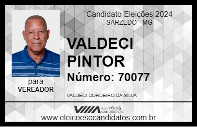 Candidato VALDECI PINTOR 2024 - SARZEDO - Eleições