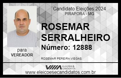 Candidato ROSEMAR SERRALHEIRO 2024 - PIRAPORA - Eleições