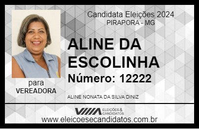 Candidato ALINE DA ESCOLINHA 2024 - PIRAPORA - Eleições