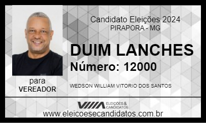 Candidato DUIM LANCHES 2024 - PIRAPORA - Eleições