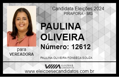 Candidato PAULINA OLIVEIRA 2024 - PIRAPORA - Eleições