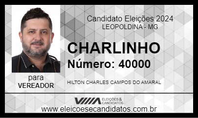 Candidato CHARLINHO 2024 - LEOPOLDINA - Eleições