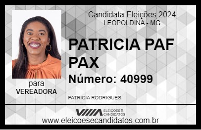 Candidato PATRICIA PAF PAX 2024 - LEOPOLDINA - Eleições