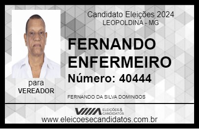 Candidato FERNANDO ENFERMEIRO 2024 - LEOPOLDINA - Eleições