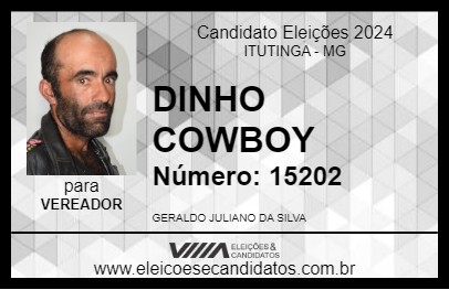 Candidato DINHO COWBOY 2024 - ITUTINGA - Eleições