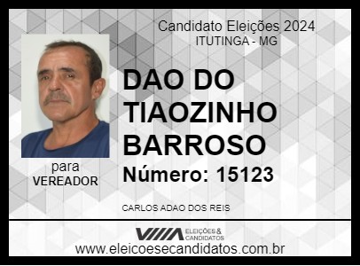 Candidato DAO DO TIAOZINHO BARROSO 2024 - ITUTINGA - Eleições