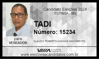 Candidato TADI 2024 - ITUTINGA - Eleições